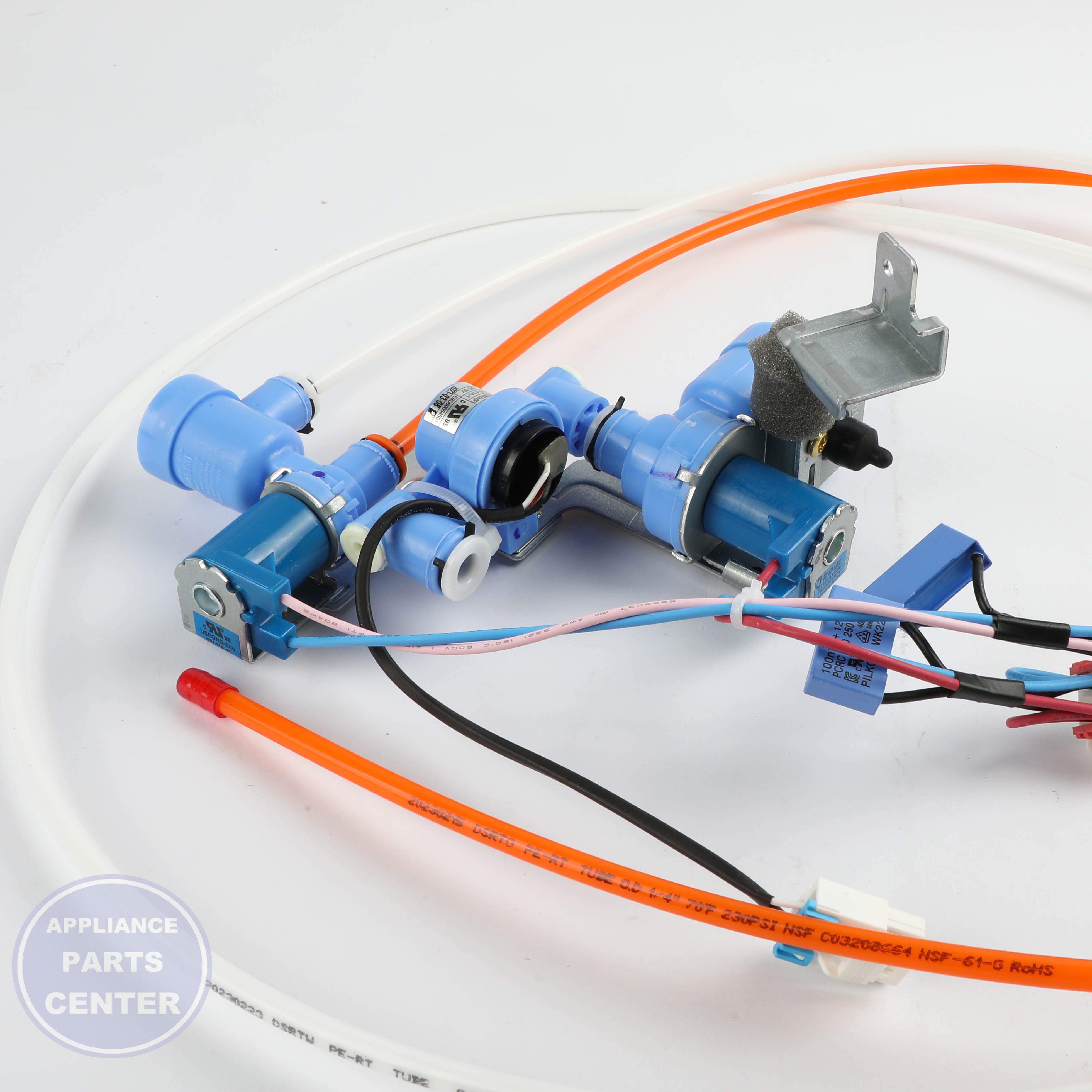 LG VALVE ASSEMBLY,WATER AJU73432804 - Installation in LG model showing mounting points