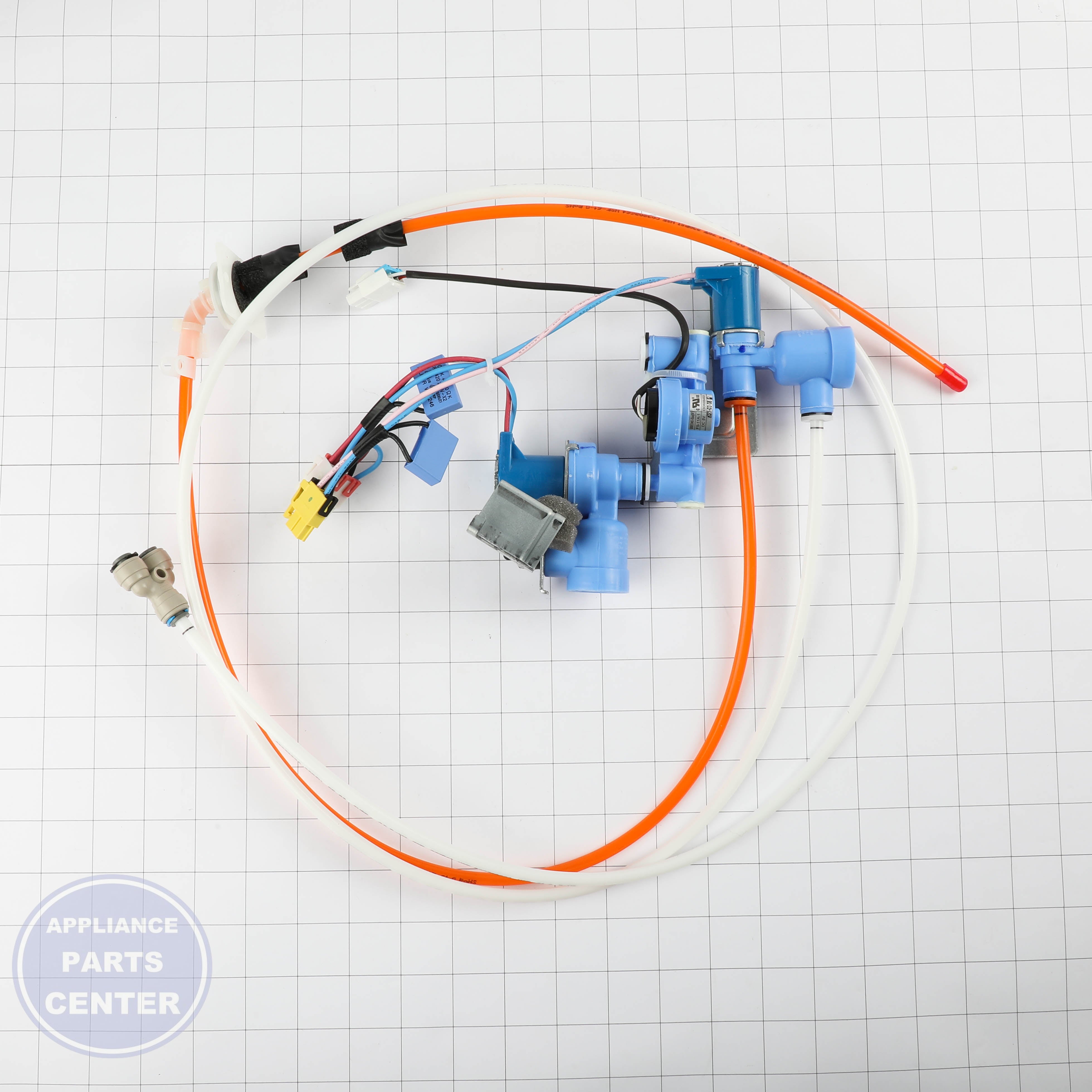 LG VALVE ASSEMBLY,WATER AJU73432804 - Installation in LG model showing mounting points