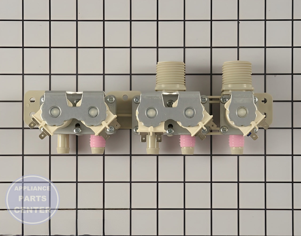 LG WASHER WATER INLET VALVE ASSEMBLY AJU75152601 - Detailed view of valve & float assembly