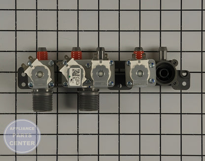 LG WASHER INLET VALVE ASSEMBLY AJU75152602 - Main view showing water flow regulation for specific LG models