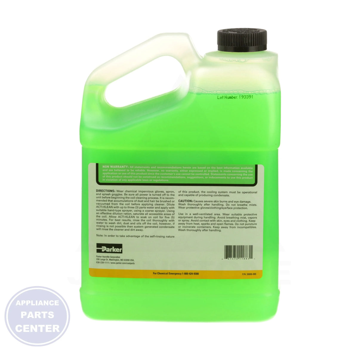 Coil Cleaner AK-1 - Side view with 1 Gallon size details