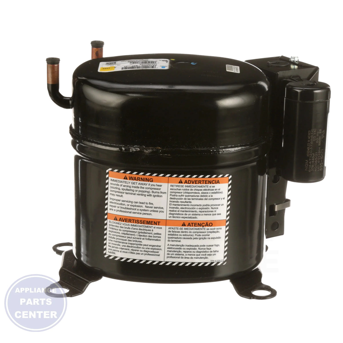 High Temperature Reciprocating Compressor AK169ER-B37-J7 - Side view with 300°F temperature capacity