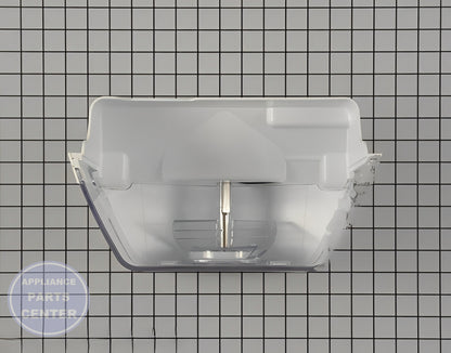 Ice Bucket Assembly AKC55858901 - Side view with dimensions 12.5 x 8 x 9 inches