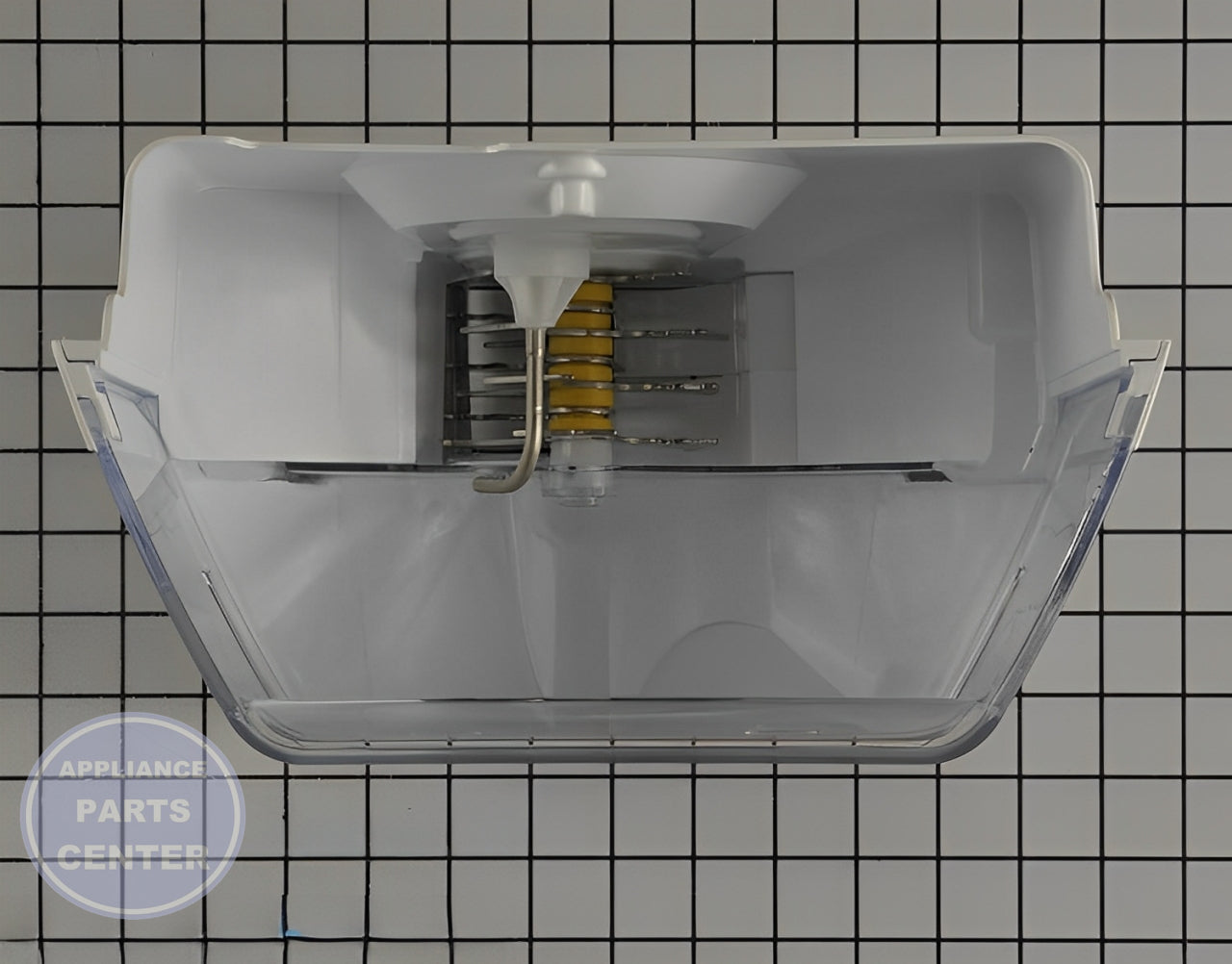 REFRIGERATOR ICE BUCKET ASSEMBLY AKC73029306 - Side view with 10 lbs ice storage capacity