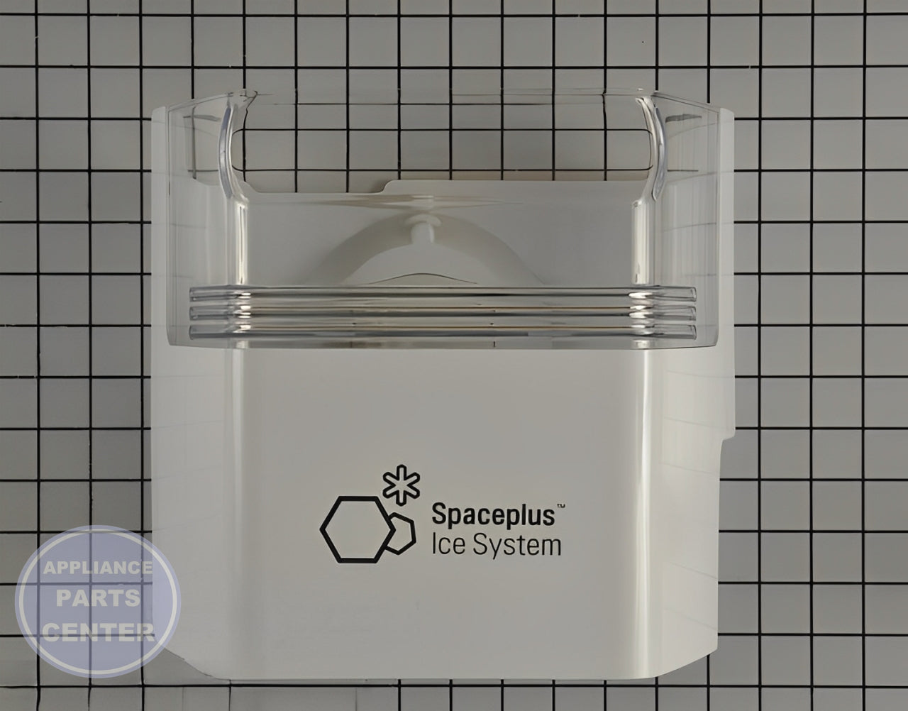 LG REFRIGERATOR ICE BUCKET ASSEMBLY AKC73029306 - Main view showing ample ice storage for specific models