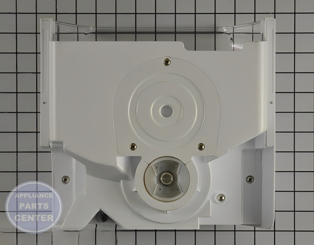 LG REFRIGERATOR ICE BUCKET ASSEMBLY AKC73029306 - Installation in LGE Refrigerator showing key mounting points