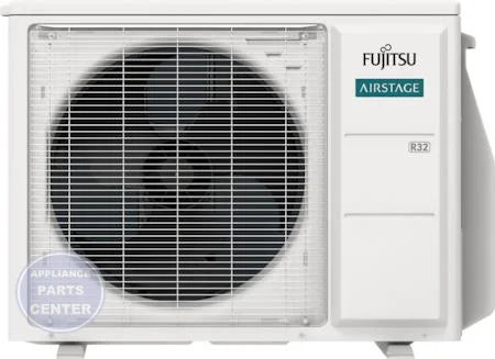 Outdoor Heat Pump AOUH24KPAS1 - Main view showing extended line set lengths for flexible installation