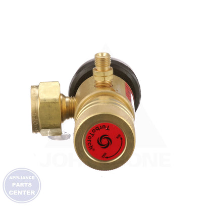 MC Tank Regulator AR-MC - Side view with 3/8" 24-thread left-hand hose nut