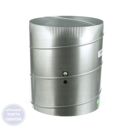 Automatic Round Damper ARD12TZ - Side view with 24VAC power-close mechanism