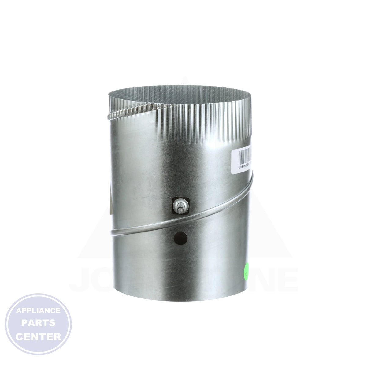 Automatic Round Damper ARD6TZ - Side view with 6 in. diameter and 24VAC power specifications