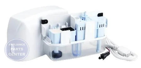 Mini White Condensate Pump ASP-MW-UNI - Main view showing self-priming capability for various models