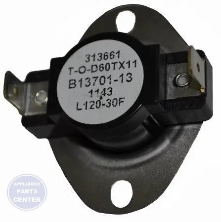 Amana Goodman Furnace Limit Switch B1370113 - Main view showing temperature control for various models