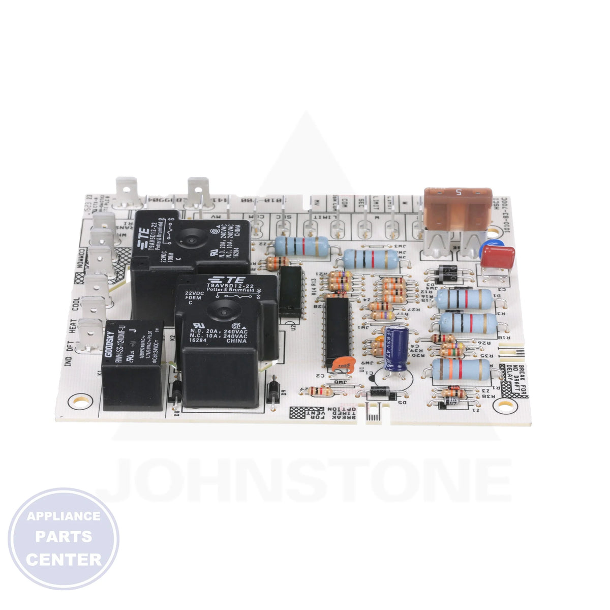 Control Board B1809904S - Side view with compact dimensions and precise specifications