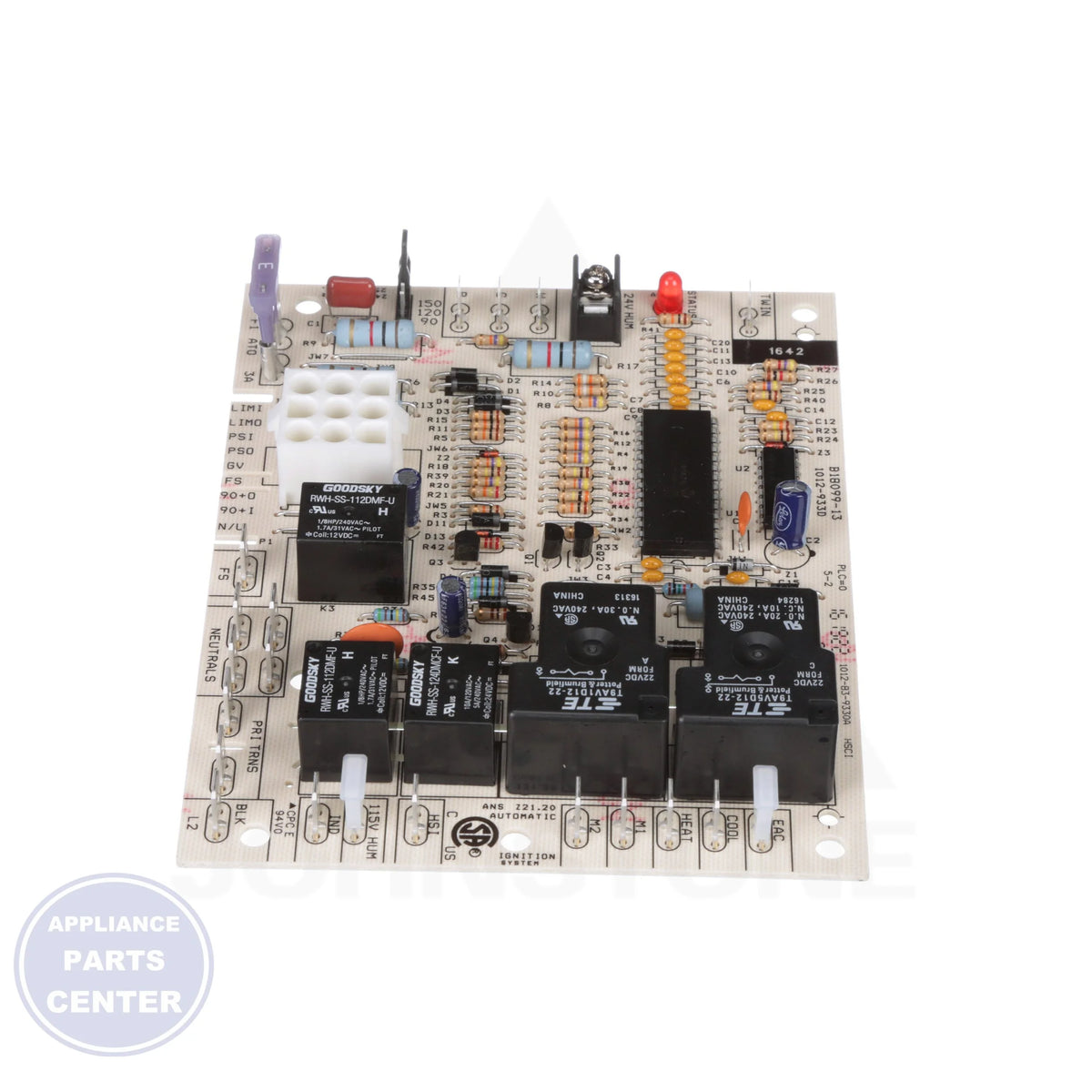Control Board B1809913S - Detailed view of circuit board specifications