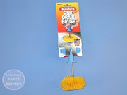 BRUSHTECH KITCHEN SINK DRAIN BRUSH B35C - Main view showing clog removal for Brand X and Brand Y sinks