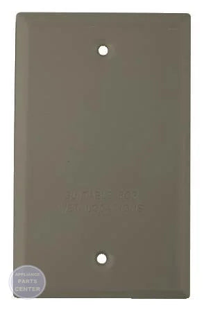 Outdoor Electrical Box Cover BC-1V - Main view showing metallic gray finish for G38-728 model