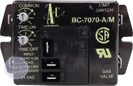 [Brand] BC7070 Blower Control - Main view showing adjustable blower times for L45-595 models