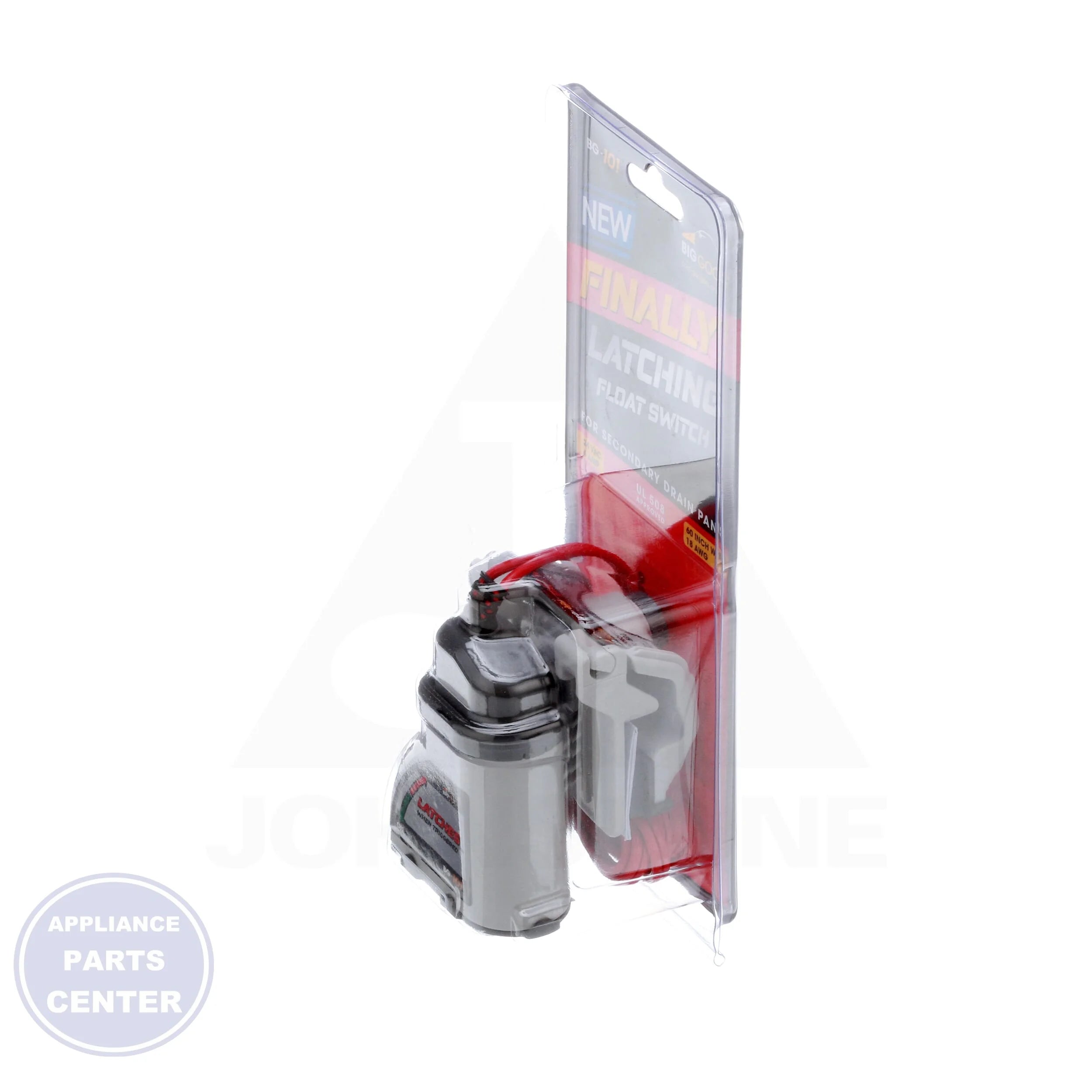 Asurity Latching Condensate Switch BG-101 - Detailed view of minimum trigger depth of 3/8"