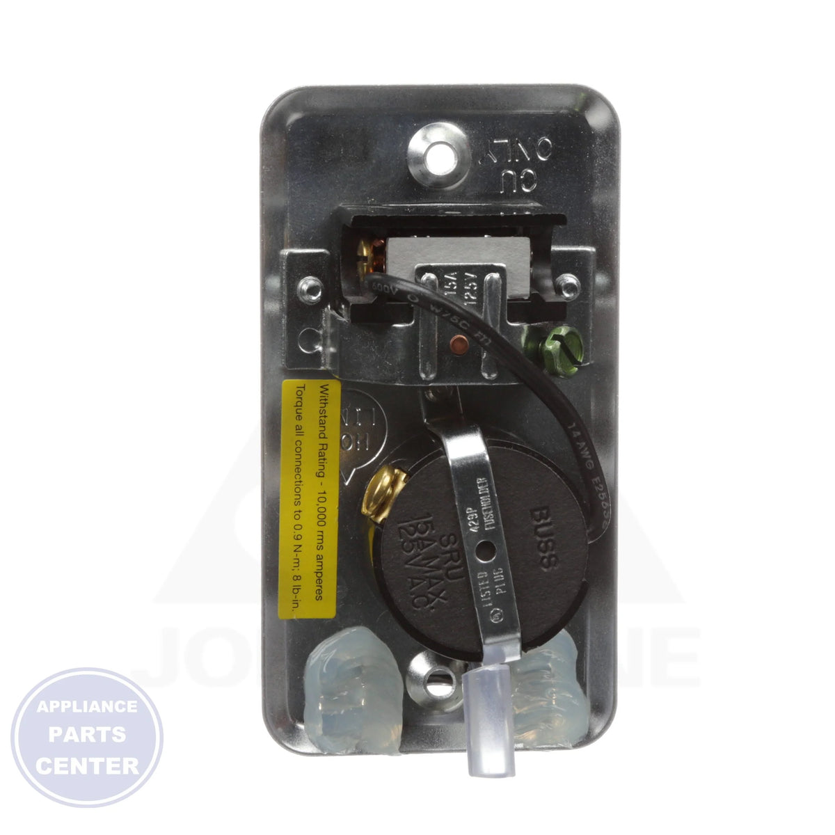 Plug/Fuse Box Cover Unit BP-SRU - Side view with standard measurements