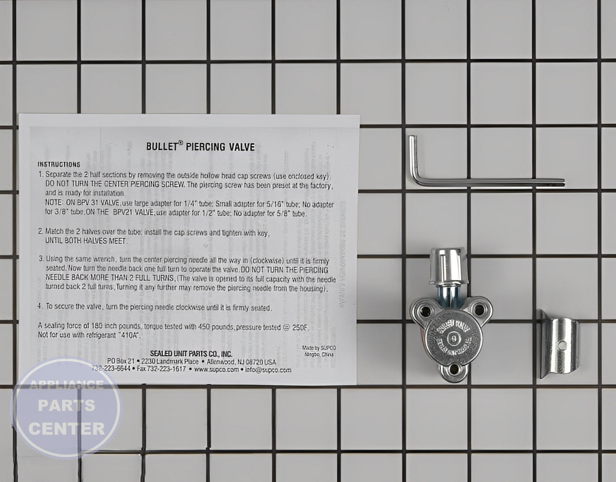 SUPCO PIERCING VALVE 3 SCREW BPV21 - Main view showing 300 lbs pressure for SEA models