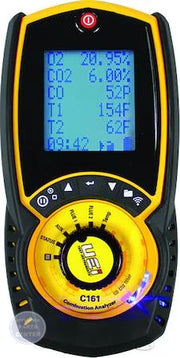 UEi Service+ Residential Combustion Analyzer C161 - Main view showing 6-Line backlit display for residential HVAC models