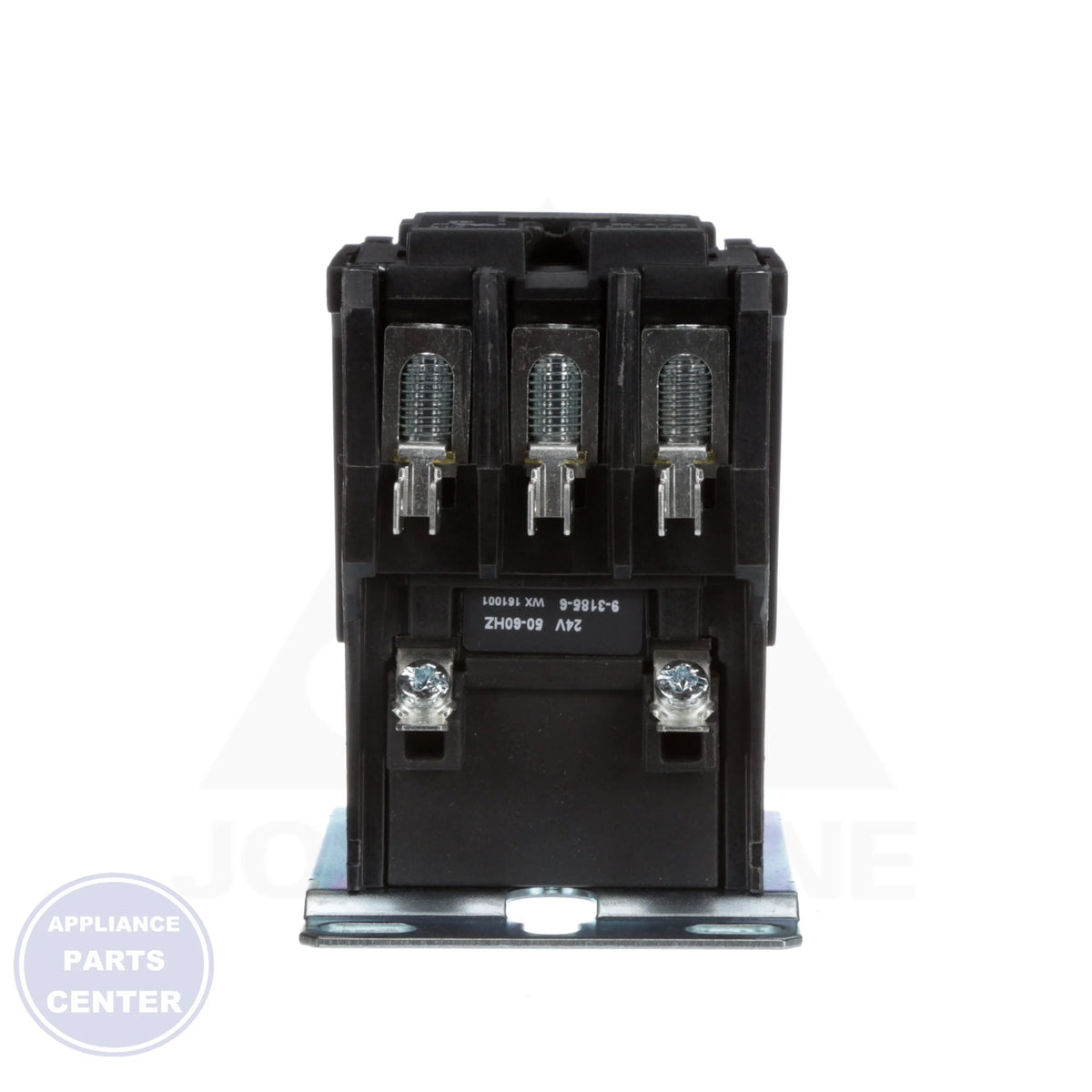 Definite Purpose Contactor C25DNF340T - Side view with 40 Amps and 24 VAC specs