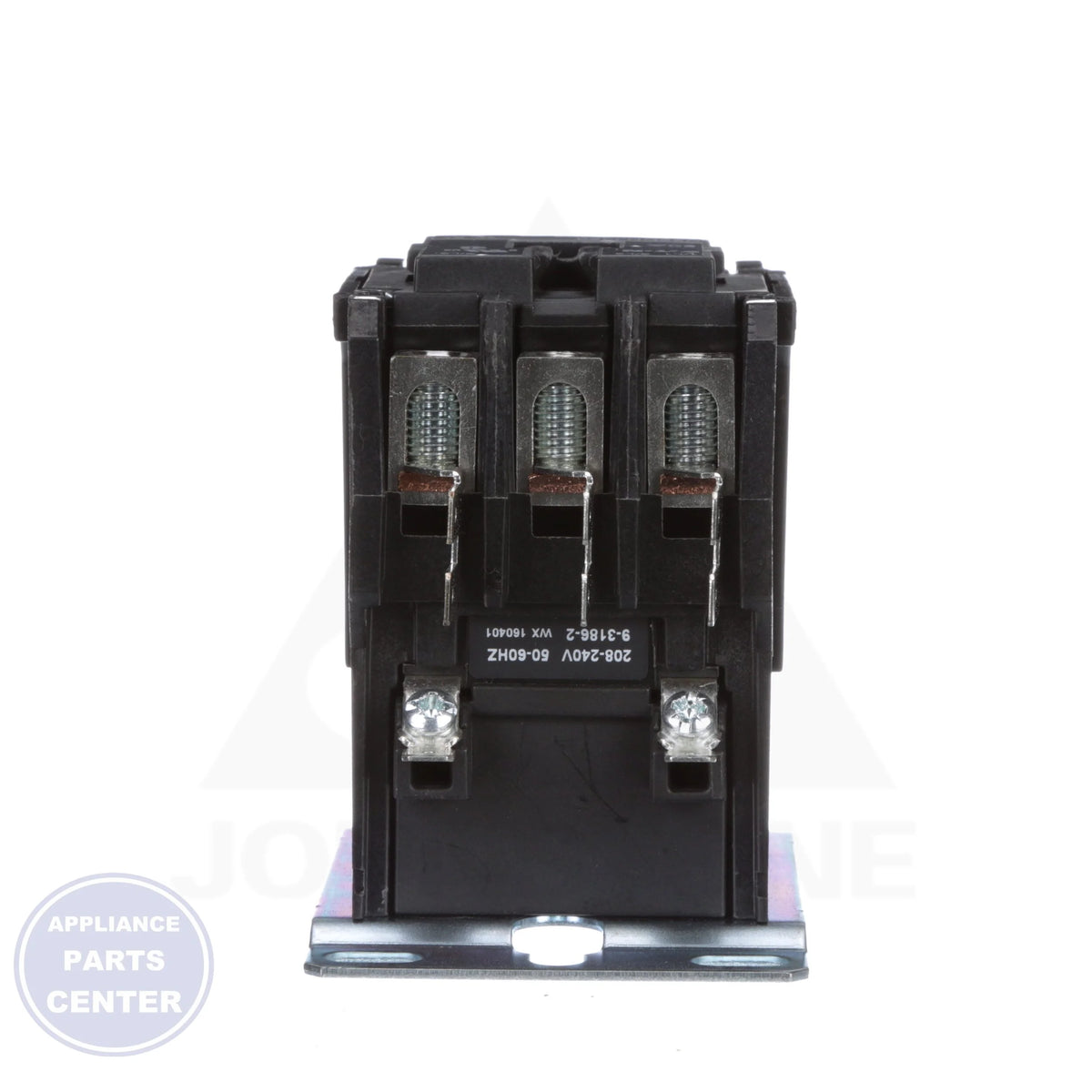 3-Pole Definite Purpose Contactor C25DNJ350B - Side view with 3 poles and 208/240 VAC coil voltage