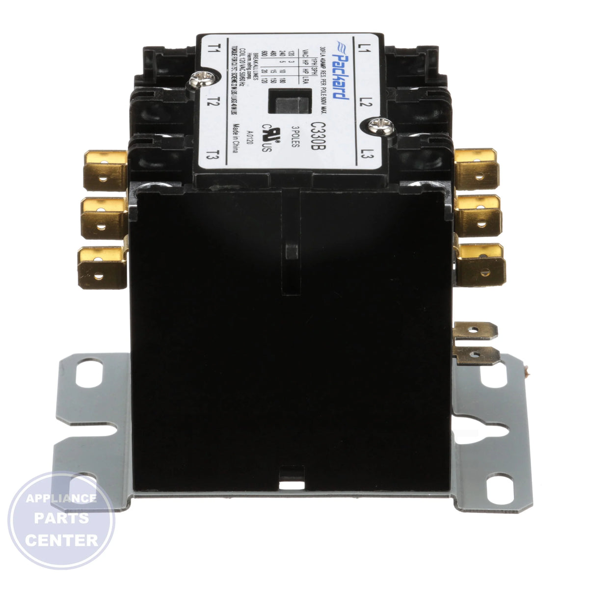[Brand] Definite Purpose Contactor 3-Pole C330B - Detailed view of 30 F/L inductive Amps