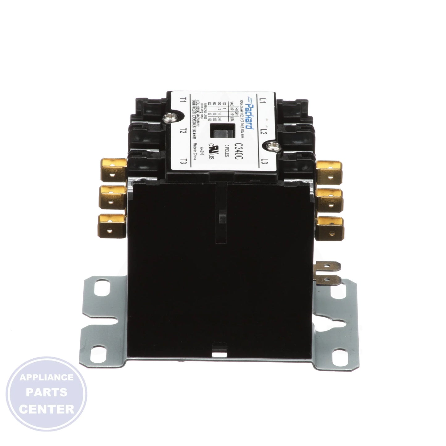 Definite Purpose Contactor 3-Pole C340C - Detailed view of UL recognized contactor