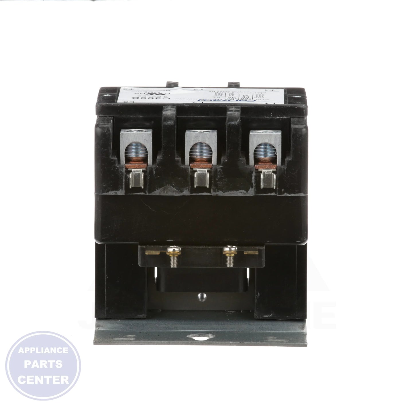 Definite Purpose Contactor 3-Pole C390B - Side view with 90 Ind. F/L Amps and 120 Res. Amps