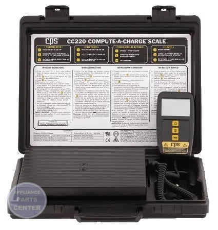 [Brand] Electronic Refrigerant Scale CC220 - Main view showing high-precision capabilities for H28-135 models