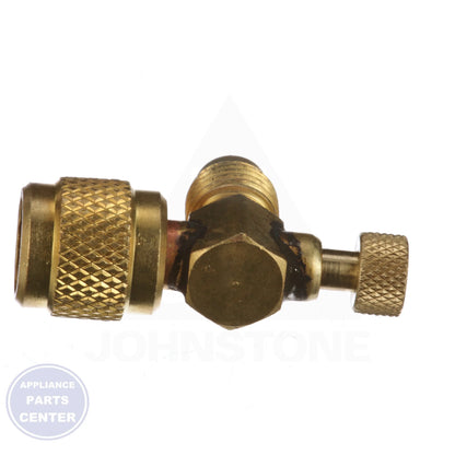 Thumbscrew Core Depressor CD5050 - Side view with 1/4" flare fitting specs