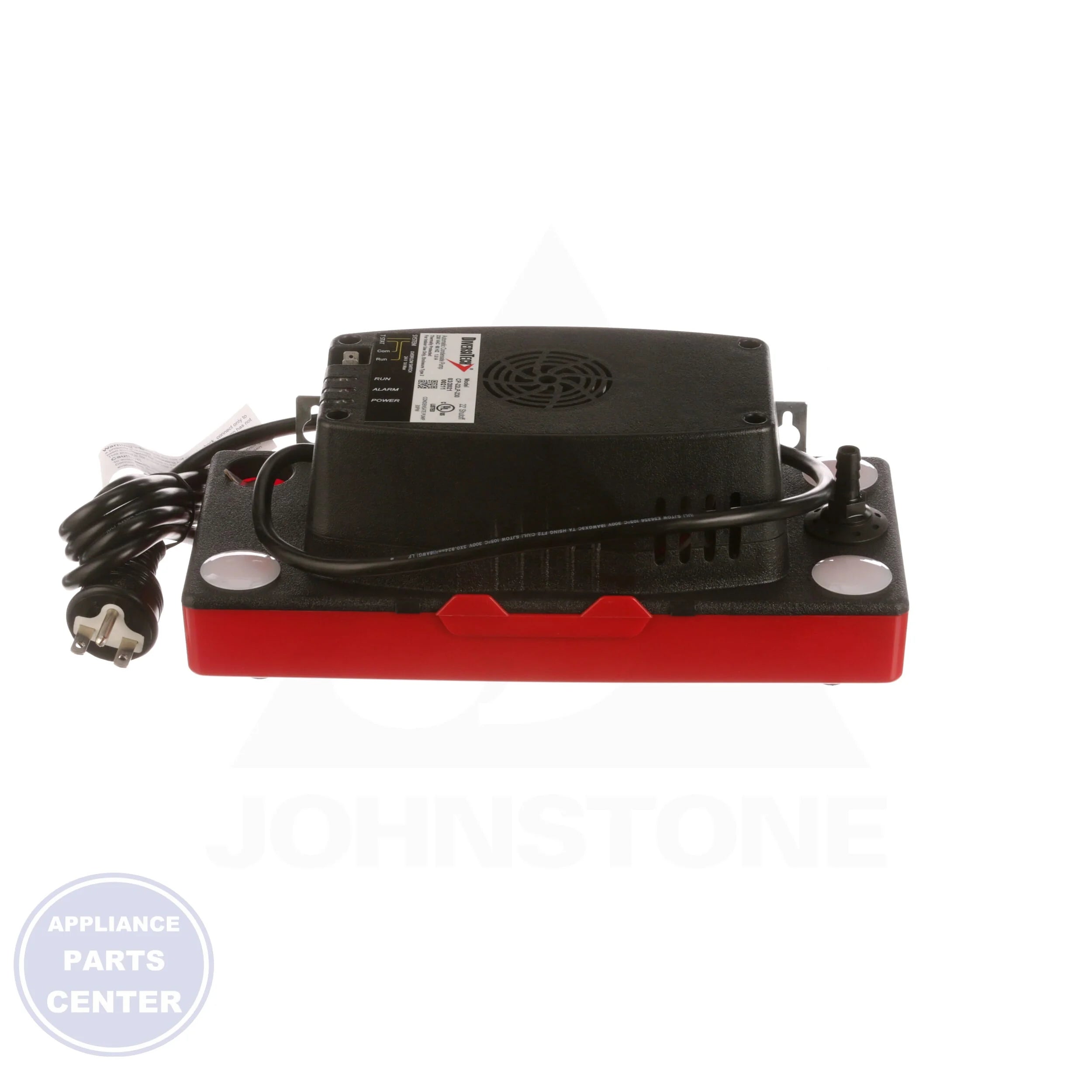 Low Profile Condensate Pump CP-22LP-230 - Side view with 4 3/8in. height and 1/3 gallon reservoir