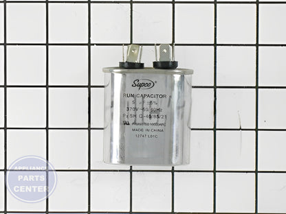 SEA SUPCO SINGLE MOTOR OVAL RUN CAPACITOR 370V 5 MFD - Installation in specific model showing mounting points