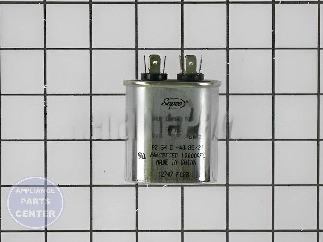 SUPCO CR7.5X440 Capacitor - Side view with specific 440V specs