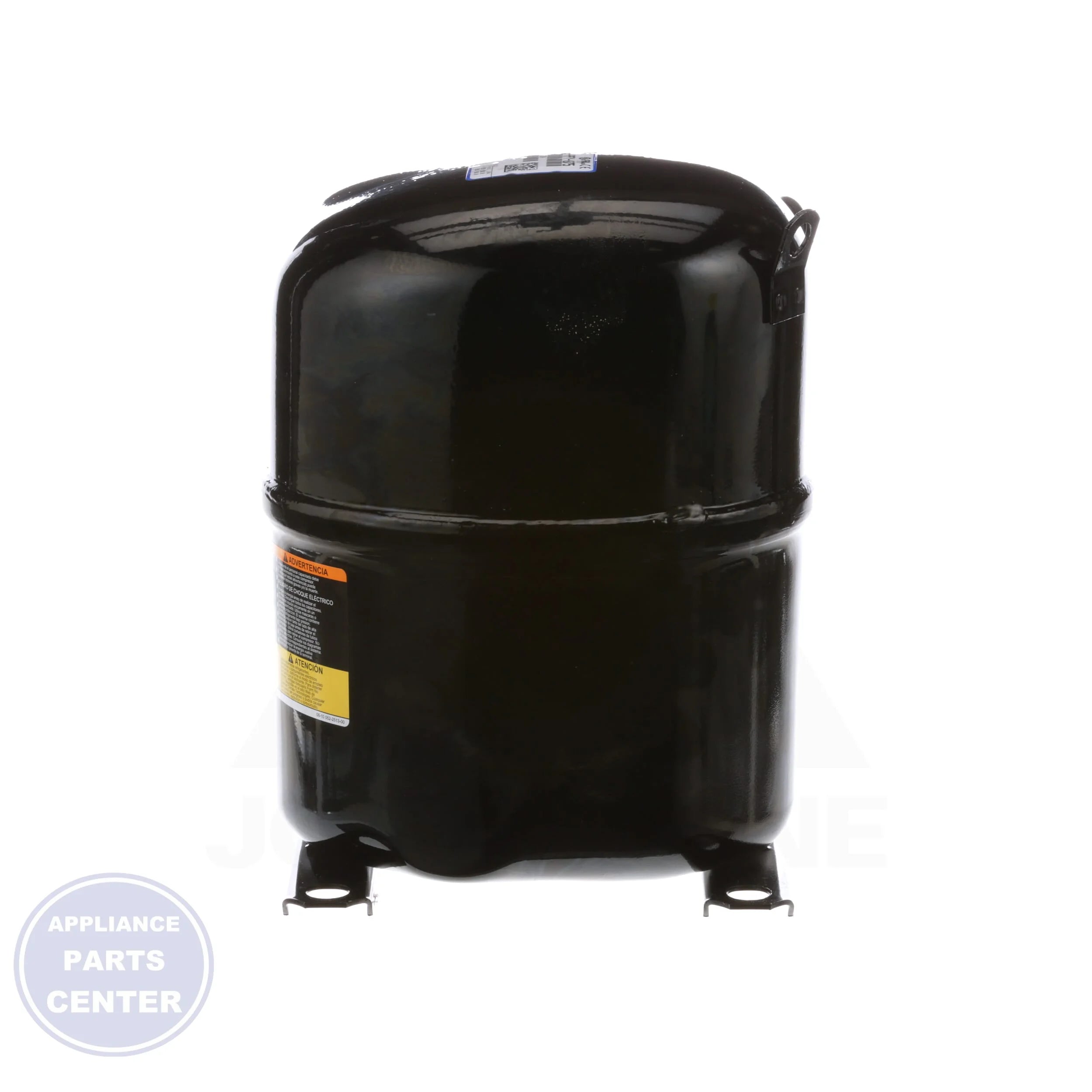 High Temp Hermetic Compressor CRPQ-045E-PFV-970 - Detailed view of 7/8" ODF suction conn. and 1/2" ODF discharge conn.