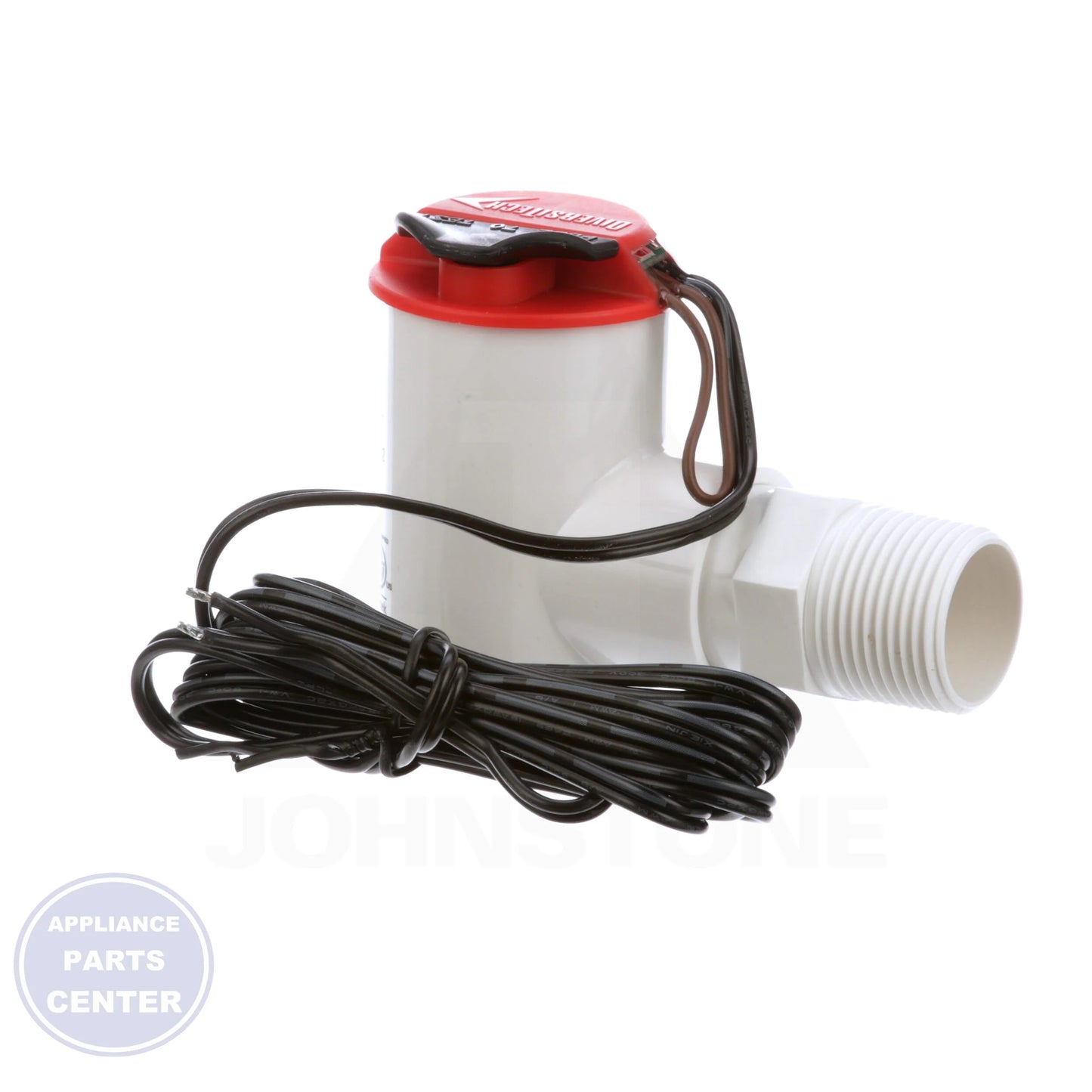 CS-2 Condensate Switch - Side view with pipe-mounted elbow specs