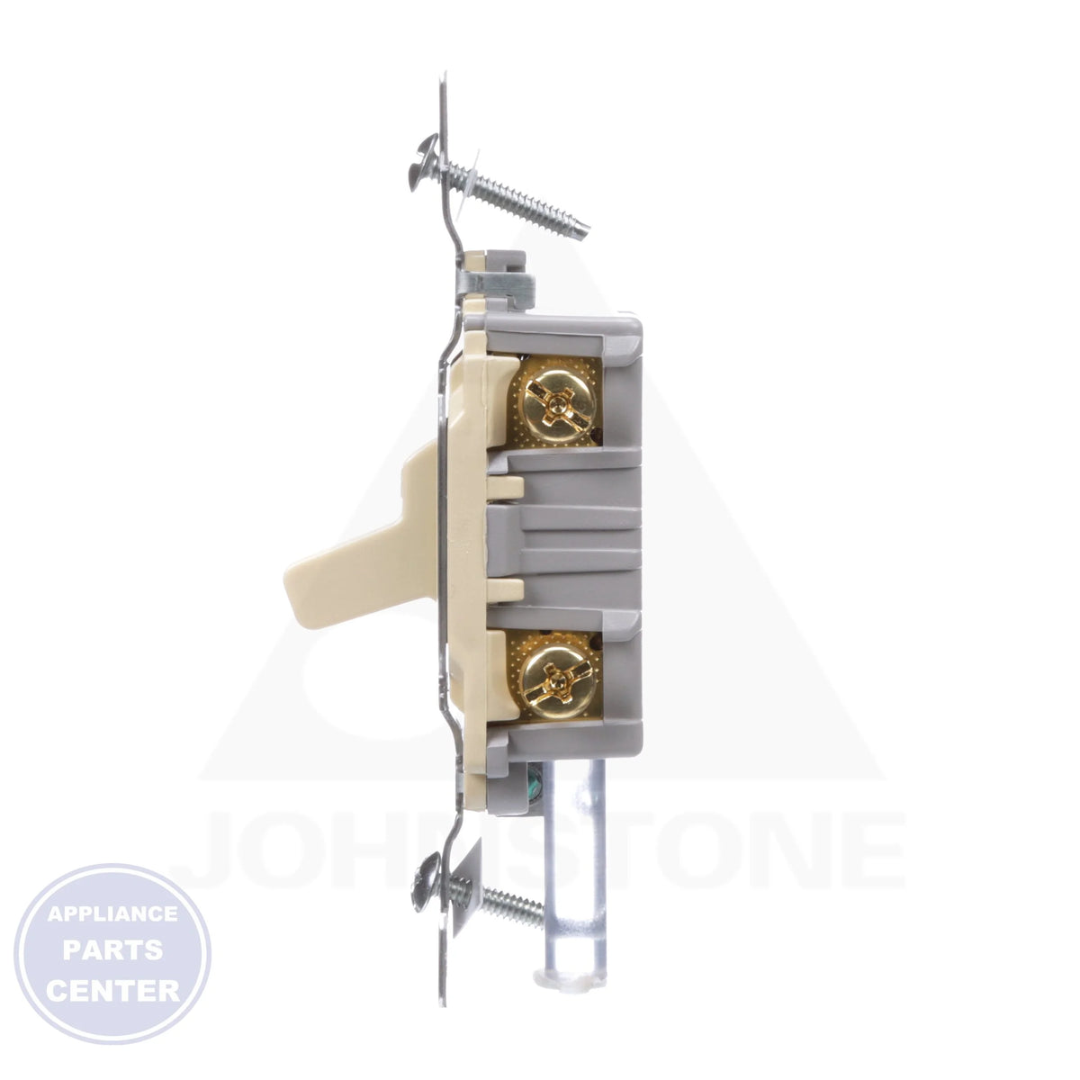 Commercial/Specification Grade Switch CS115V - Detailed view of break-off plaster ears and heavy-plated, steel mounting strap