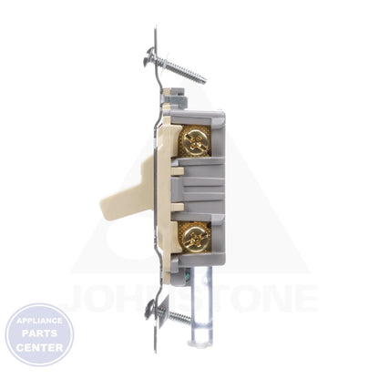 Commercial/Specification Grade Switch CS115V - Detailed view of break-off plaster ears and heavy-plated, steel mounting strap