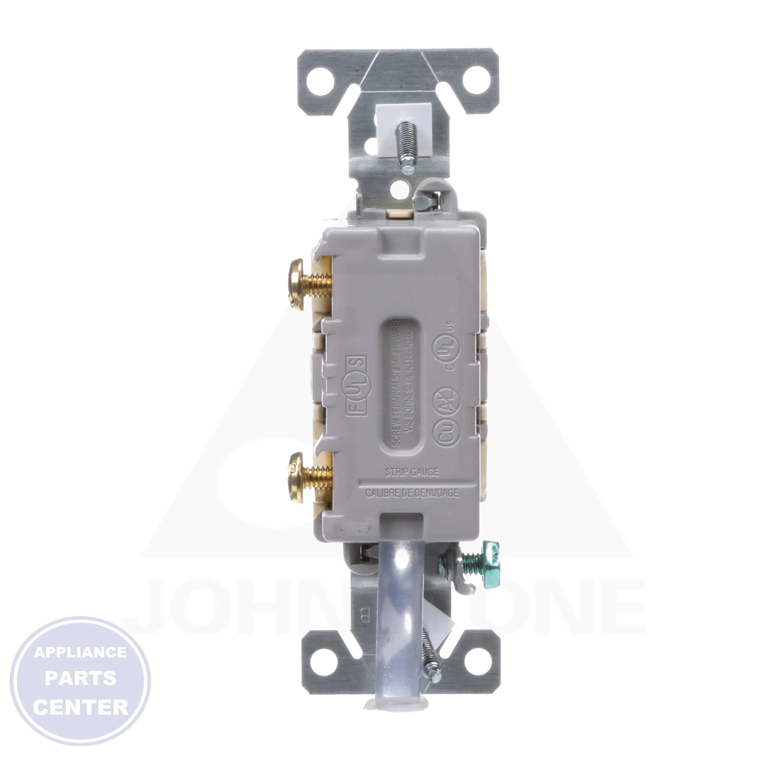 CS115V Commercial/Specification Grade Switch - Side view with #10 terminal screws