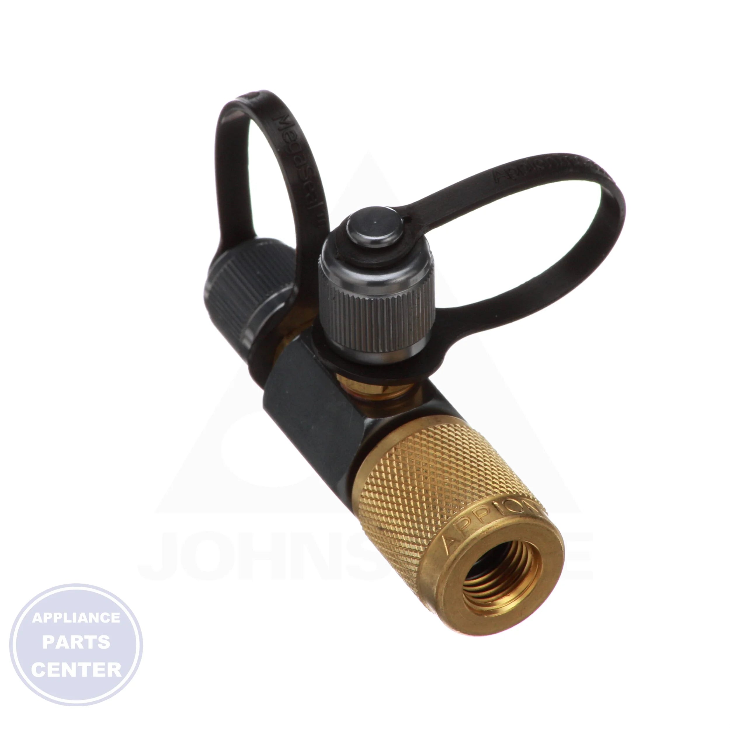 MegaSeal Low-Loss Charging T-Fitting CTEE14 - Detailed view of 1/4" Flare connection
