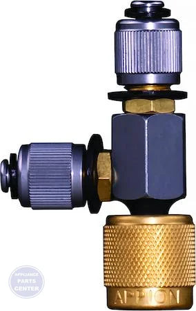 MegaSeal Low-Loss Charging T-Fitting CTEE14 - Main view showing low-loss feature for Carrier Trane Lennox models