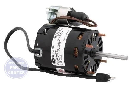 Bohn Evaporator Coil and Refrigerator Fan Motor D1125 - Main view showing 3-3/8" diameter for various models