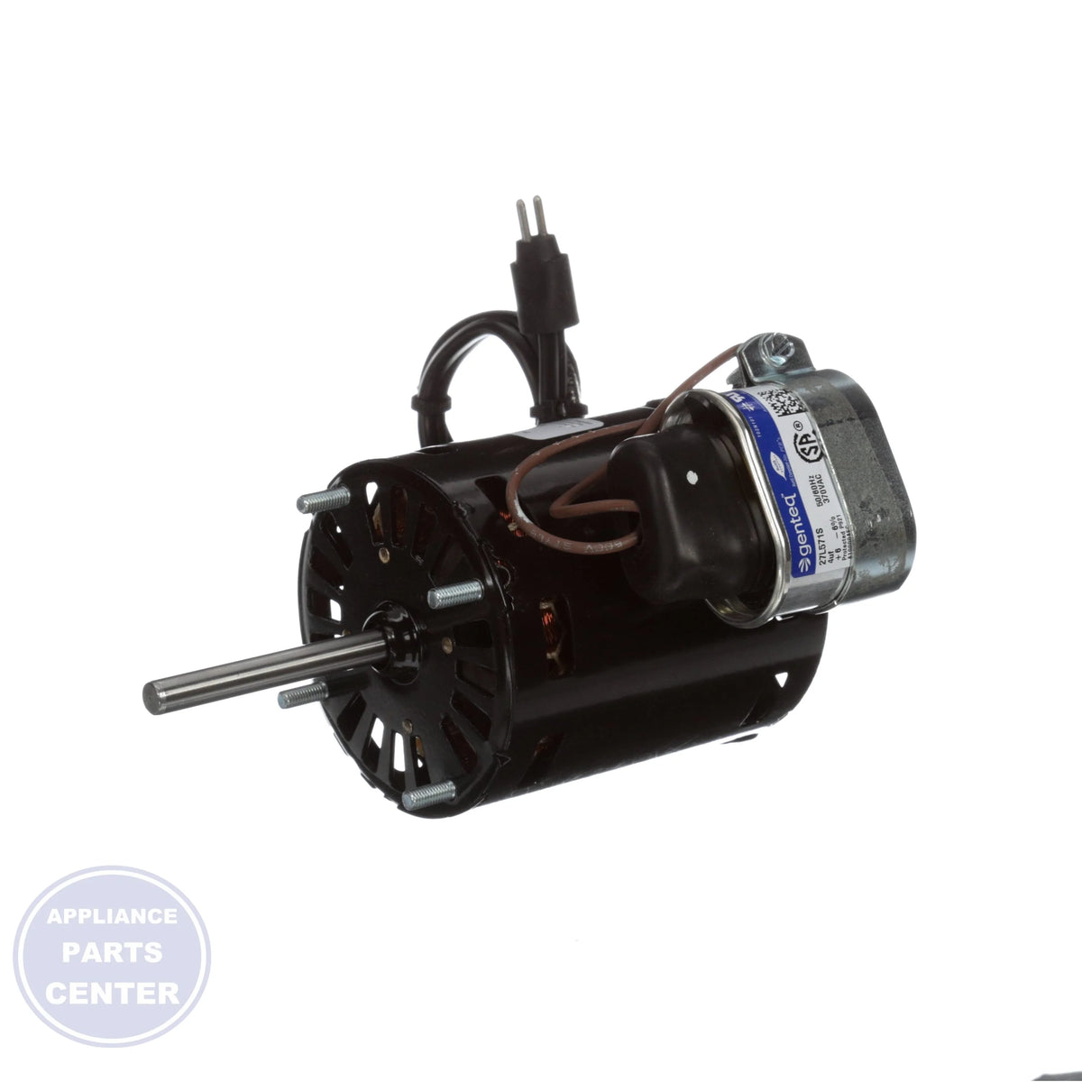 Replacement for Bohn Evaporator Coil and Refrigerator Fan Motor D1125 - Side view with 3-3/8" diameter and 1/12 HP