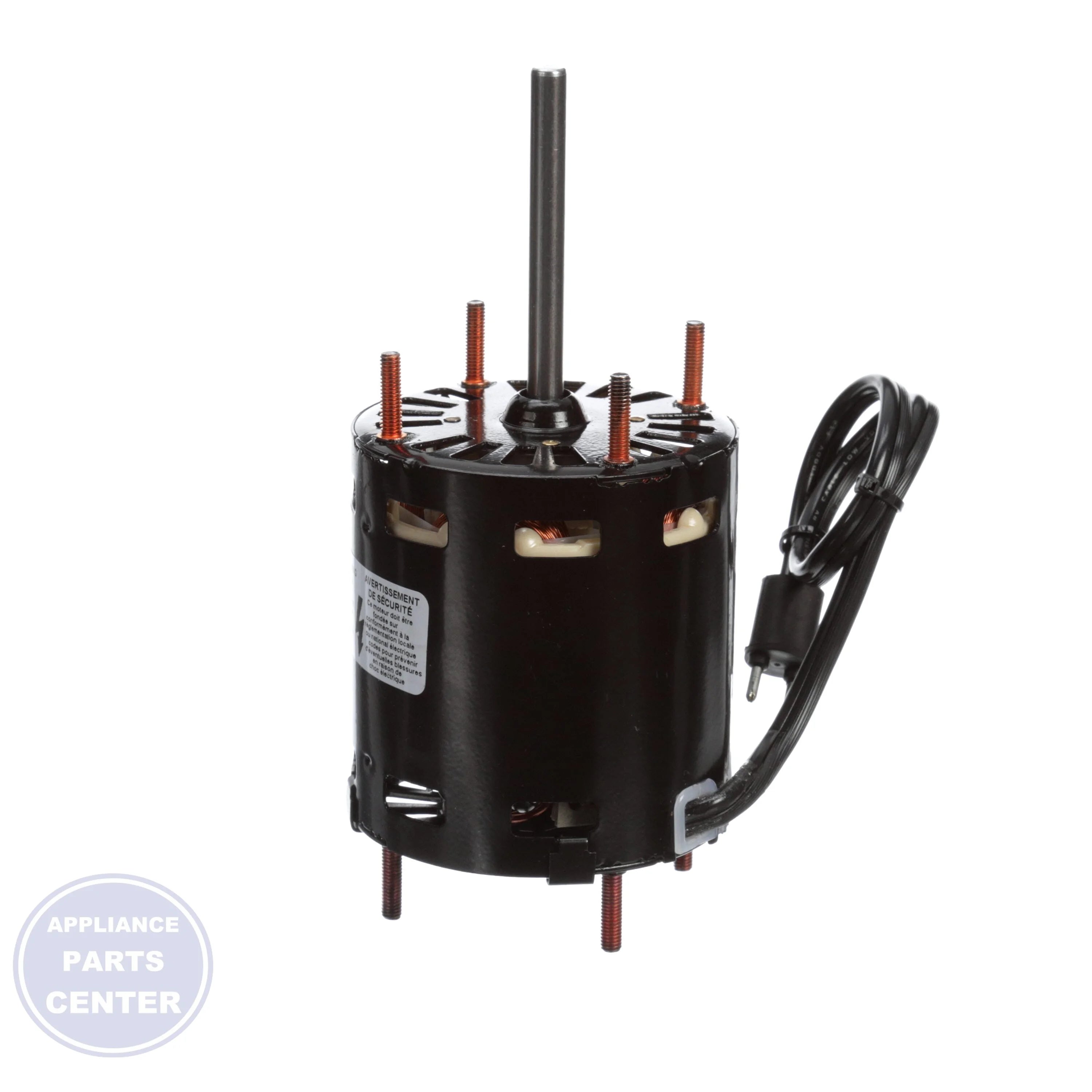 Fan Motor D1126 - Side view with precise 5 x 5 x 5 inches measurements