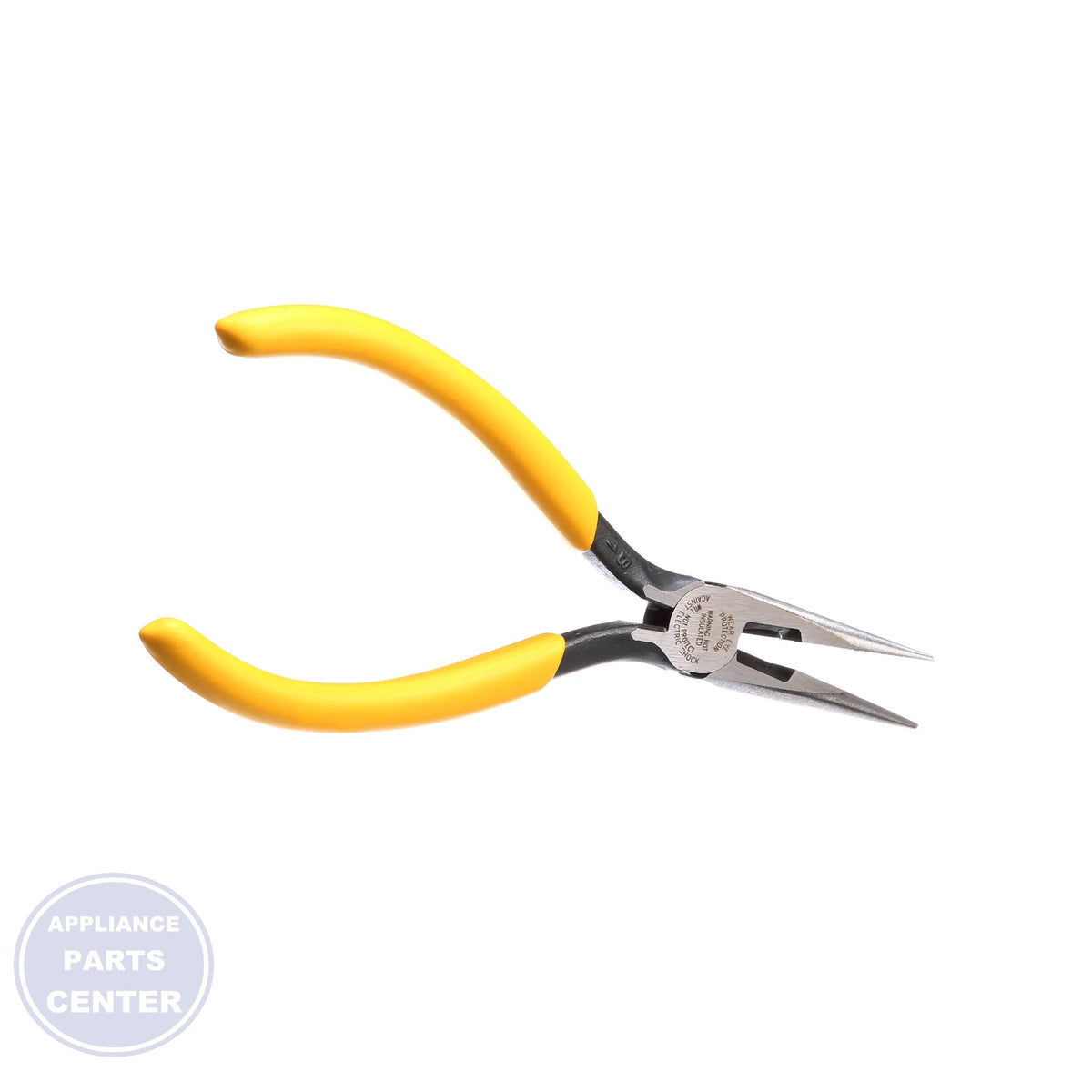 6-5/8" Needle Nose Pliers D203-6 - Side view with precision measurements