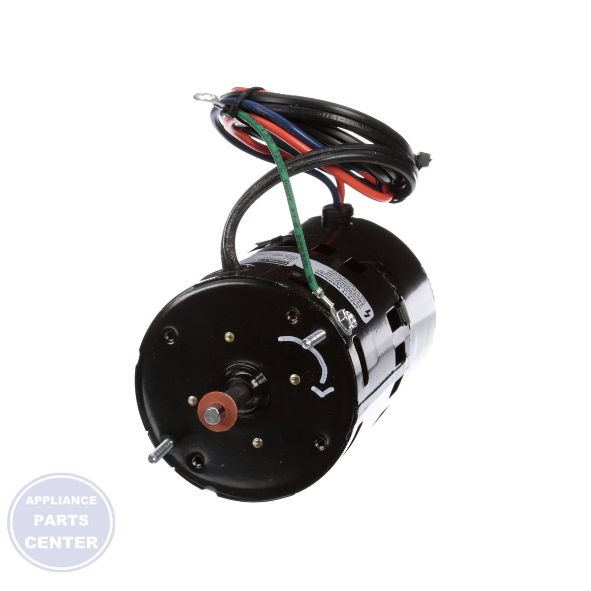 Replacement for Coleman Draft Booster Motor D408 - Side view with 1/4" shaft diameter and 1-1/2" shaft length