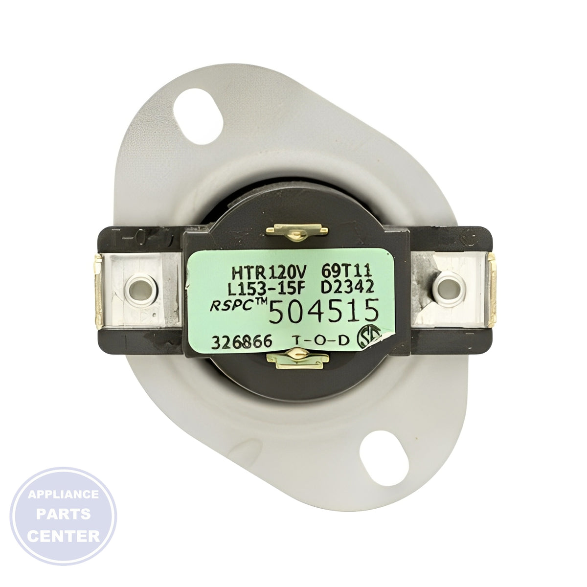 SPEED QUEEN CYCLING THERMOSTAT (GREEN LABEL) D504515 - Installation in specific model showing key mounting points