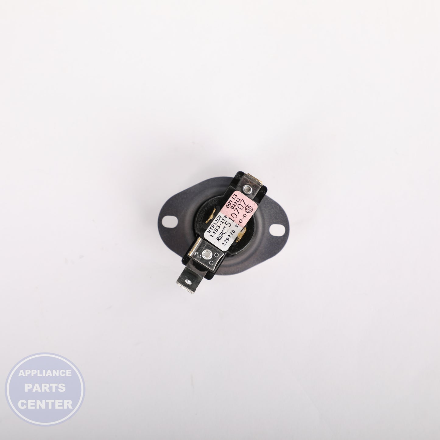 THERMOSTAT-PINK/WHT W/INSTR D510707P - Side view with temperature control specs