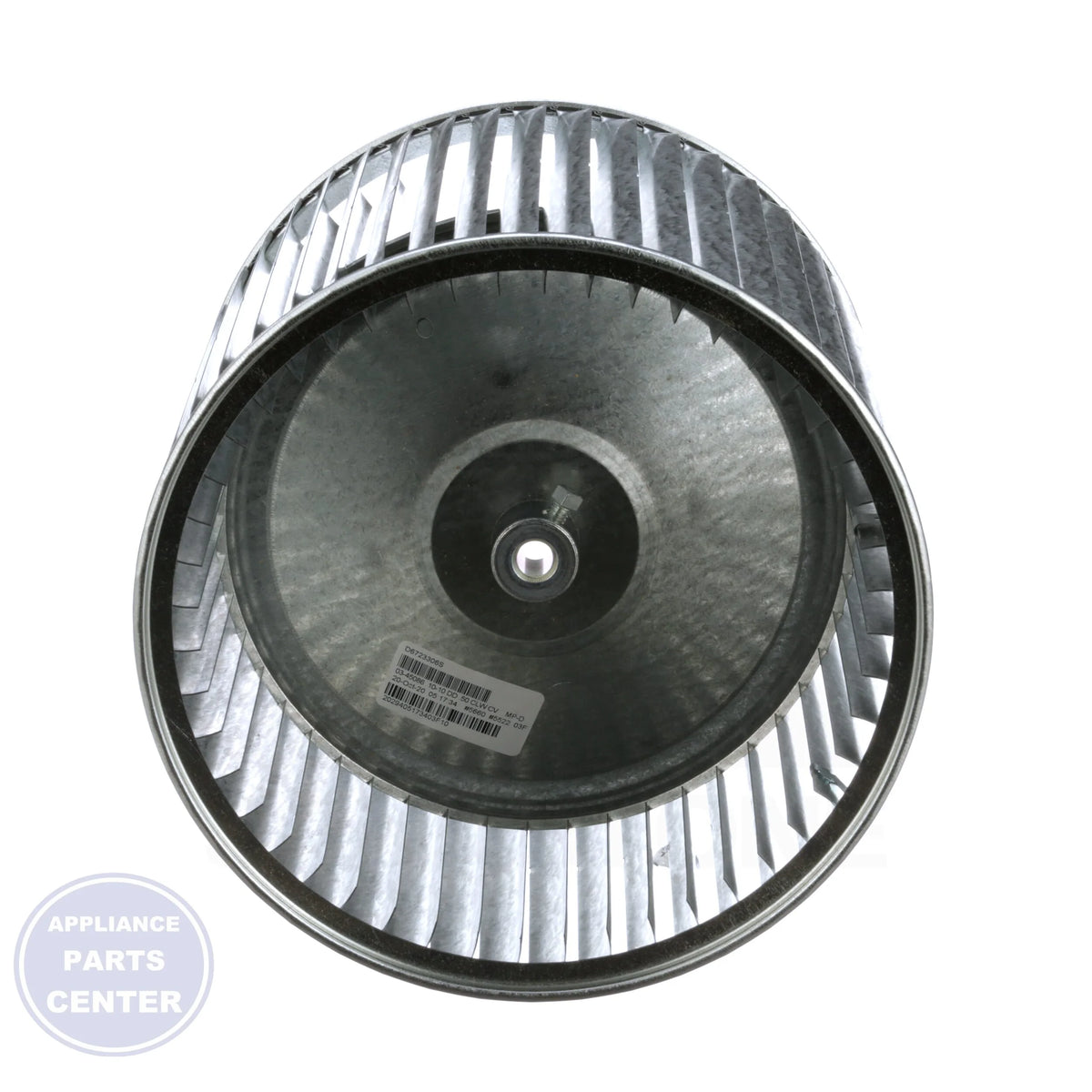 Blower Wheel 10 x 10 D6723306S - Side view with 10 x 10 inches dimensions